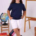 Lacivert Sıfır Yaka Baskısız Çocuk Tişört – Yönetmeliğe Uygun