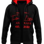 Mamak Fen Lisesi Siyah Fermuarlı Kapüşonlu Sweatshirt – Ankara EST.2022