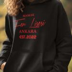 Mamak Fen Lisesi Kapüşonlu Sweatshirt – Siyah, Unisex