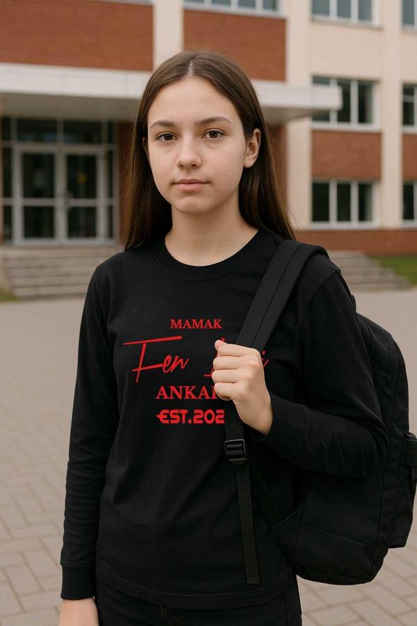 Mamak Fen Lisesi Siyah Uzun Kollu Tişört – Ankara EST.2022