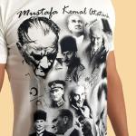 Mustafa Kemal Atatürk Baskılı Ekru Tişört