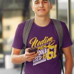 Nedim Ökmen Anadolu Lisesi Mor Tişört – %100 Pamuk