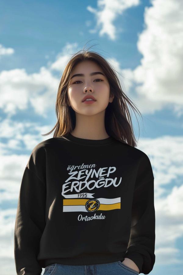 Öğretmen Zeynep Erdoğdu Ortaokulu Siyah Sweatshirt