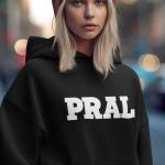 PRAL Siyah Kapüşonlu Sweatshirt