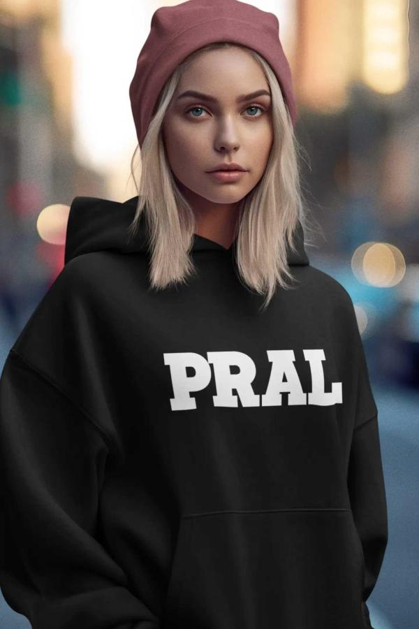 PRAL Siyah Kapüşonlu Sweatshirt