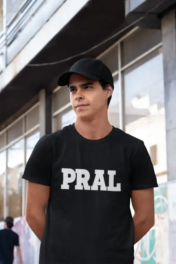 PRAL Okul Tişörtü Sıfır Yaka Siyah