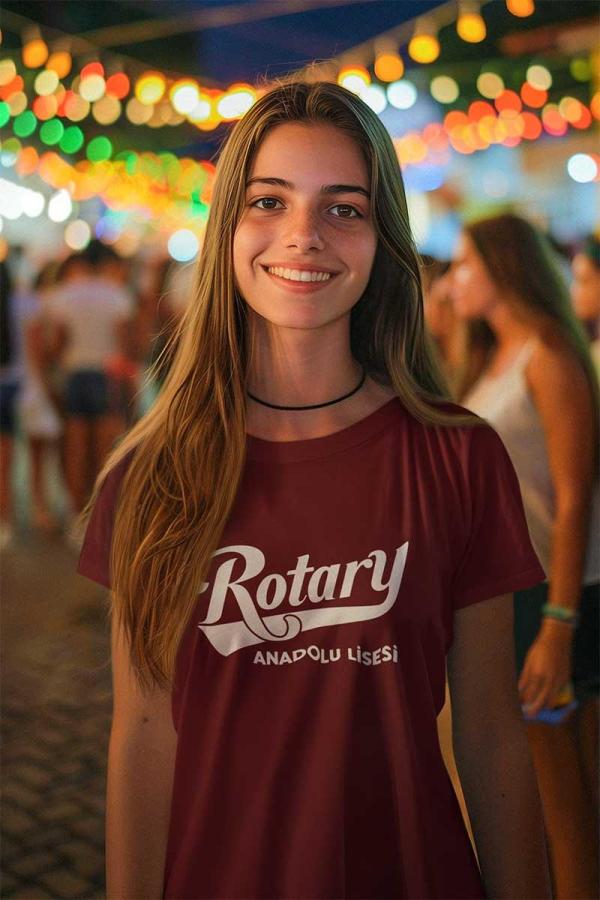 Seyhan Rotary Anadolu Lisesi Bordo Tişört