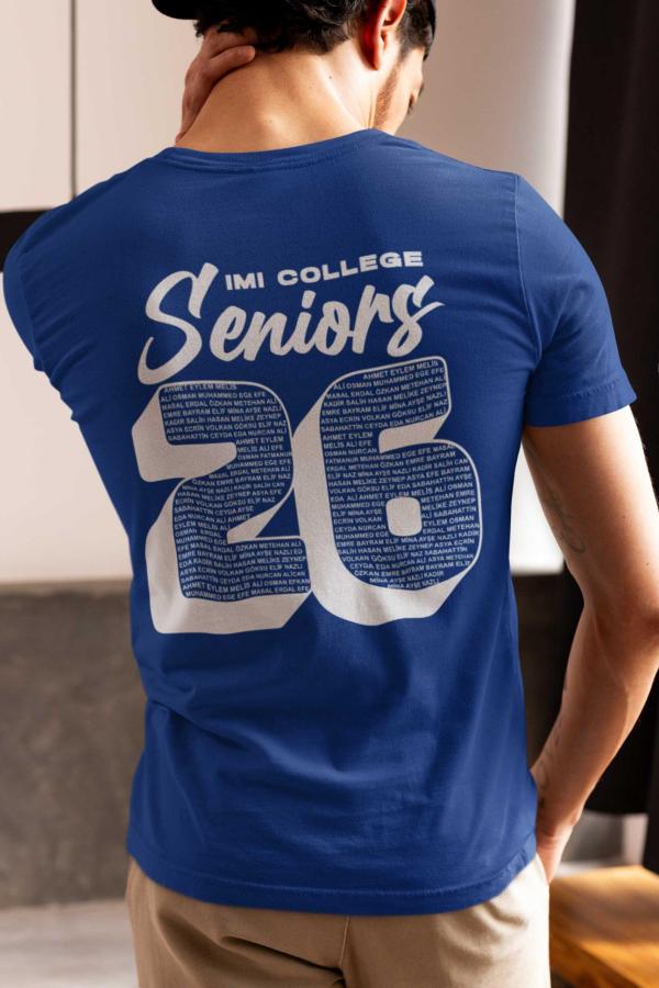 IMI College Mezuniyet Tişörtü – 2026 Seniors Tasarımı (İsimli)