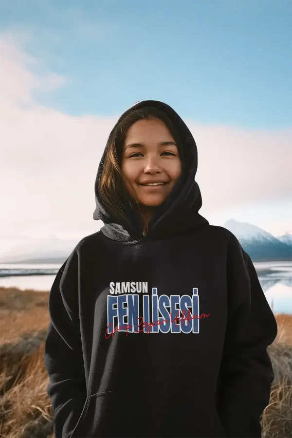 Samsun Garip Zeycan Yıldırım Fen Lisesi Siyah Hoodie
