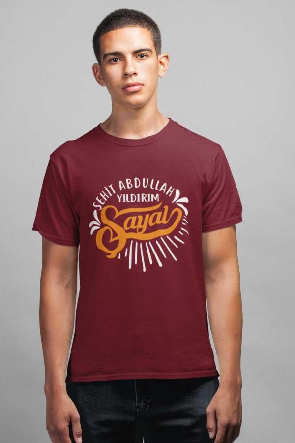 Şehit Abdullah Yıldırım Anadolu Lisesi Bordo Sıfır Yaka Tişört