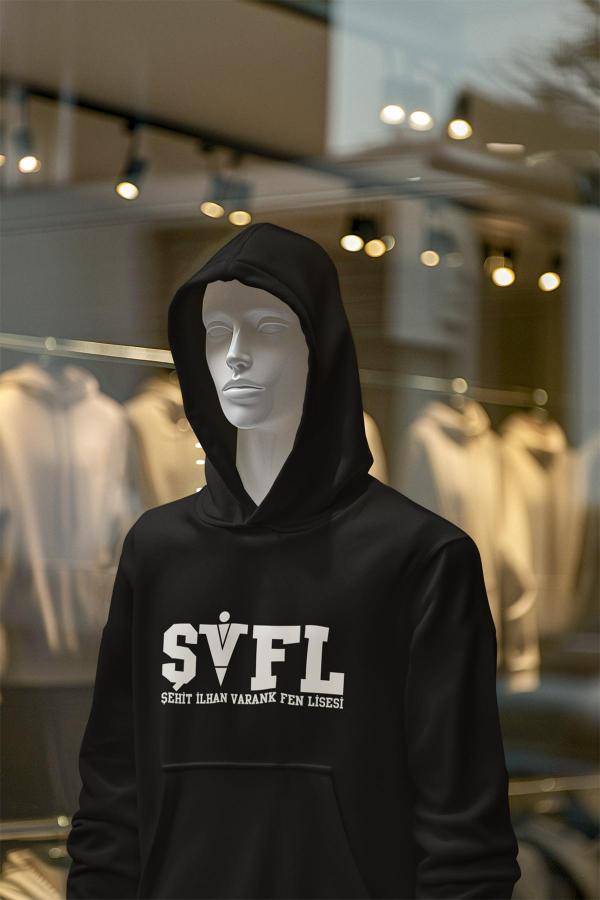 Şehit İlhan Varank Fen Lisesi Siyah Kapüşonlu Sweatshirt