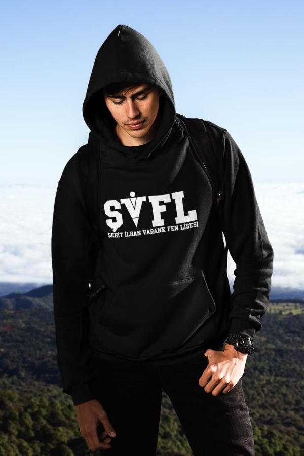 Şehit İlhan Varank Fen Lisesi Siyah Kapüşonlu Sweatshirt
