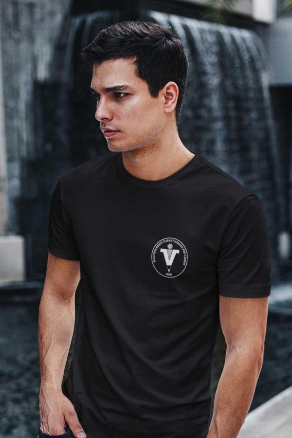 Şehit İlhan Varank Fen Lisesi Logo Baskılı Siyah Tişört