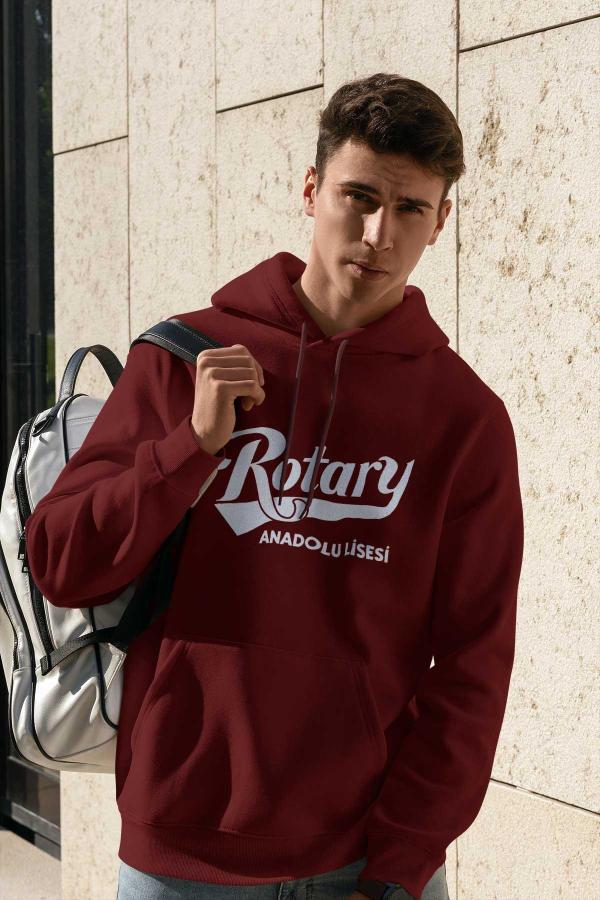 Seyhan Rotary Anadolu Lisesi Bordo Hoodie