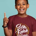 Sıtkı Kulak Ortaokulu Bordo Tişört – Unisex, Sıfır Yaka