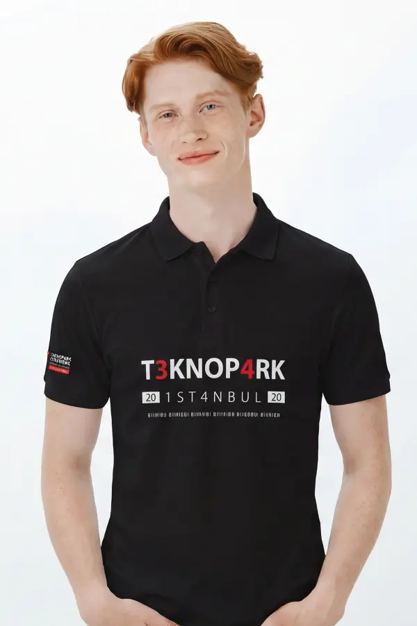 Teknopark Mesleki ve Teknik Anadolu Lisesi Siyah Polo Yaka Tişört