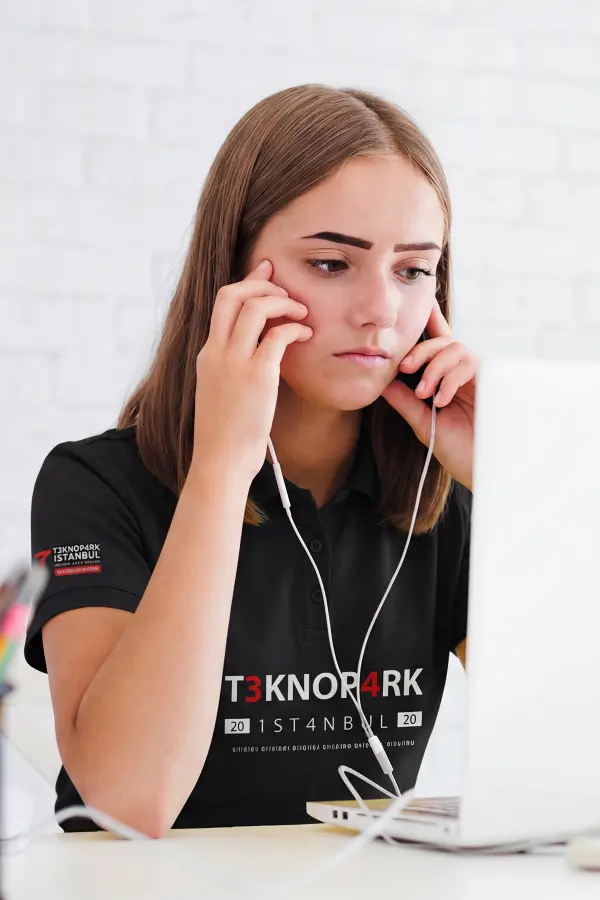 Teknopark Mesleki ve Teknik Anadolu Lisesi Siyah Polo Yaka Tişört