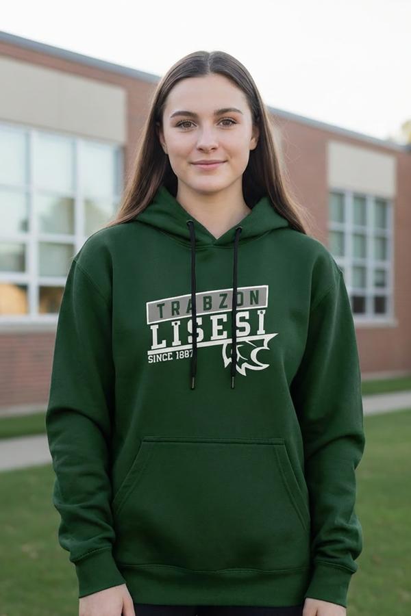 Trabzon Fen Lisesi Nefti Yeşili Kapüşonlu Hoodie