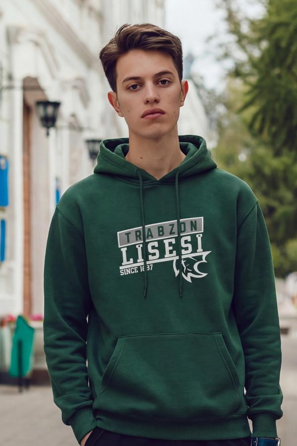 Trabzon Fen Lisesi Nefti Yeşili Kapüşonlu Hoodie