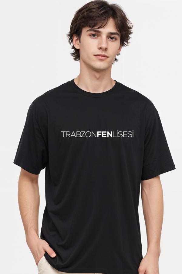 Trabzon Fen Lisesi Siyah Sıfır Yaka Tişört