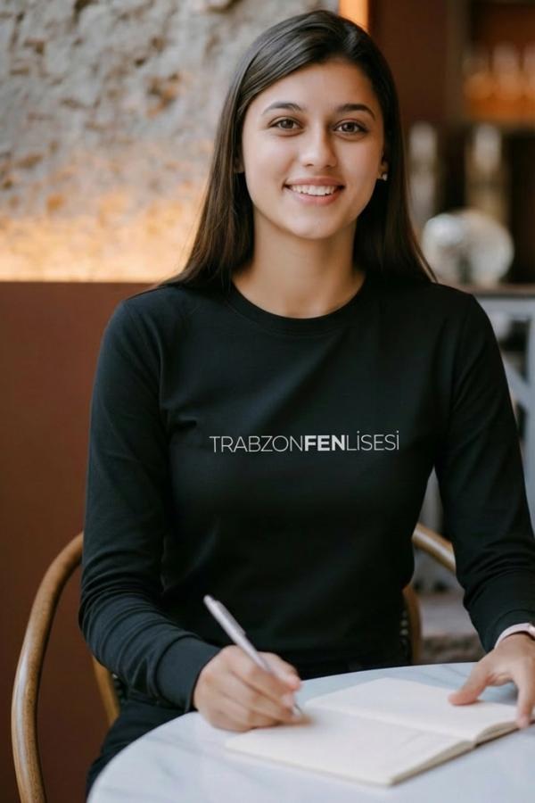 Trabzon Fen Lisesi Siyah Uzun Kollu Tişört