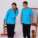 Turkuaz Çocuk Polo Yaka Uzun Kollu Tişört – Okul Forması