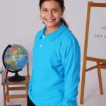 Turkuaz Çocuk Polo Yaka Uzun Kollu Tişört – Okul Forması