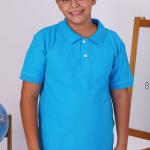 Turkuaz Çocuk Polo Yaka Kısa Kollu Tişört – Okul Forması