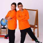 Turuncu Çocuk Unisex Polo Yaka Kısa Kollu Tişört – %100 Pamuk Okul Kıyafeti