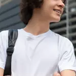 Yetişkin Bisiklet Yaka Beyaz Kısa Kollu Unisex Tişört – Yönetmeliğe Uygun %100 Pamuk