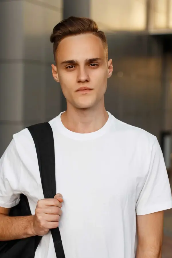 Yetişkin Bisiklet Yaka Beyaz Kısa Kollu Unisex Tişört – Yönetmeliğe Uygun %100 Pamuk