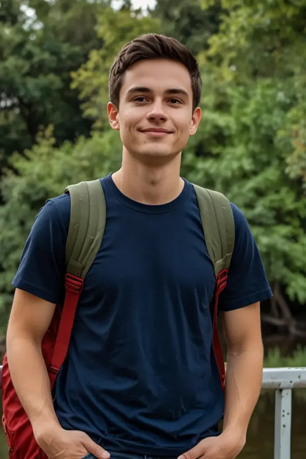 Lacivert Bisiklet Yaka Baskısız Tişört – Okul Yönetmeliğine Uygun