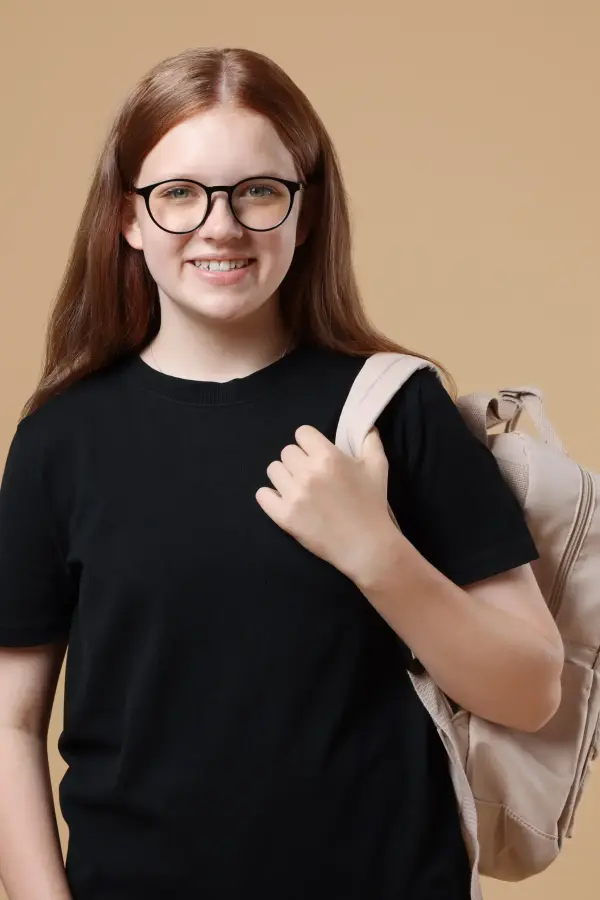 Yetişkin Bisiklet Yaka Siyah Kısa Kollu Unisex Tişört – Yönetmeliğe Uygun %100 Pamuk