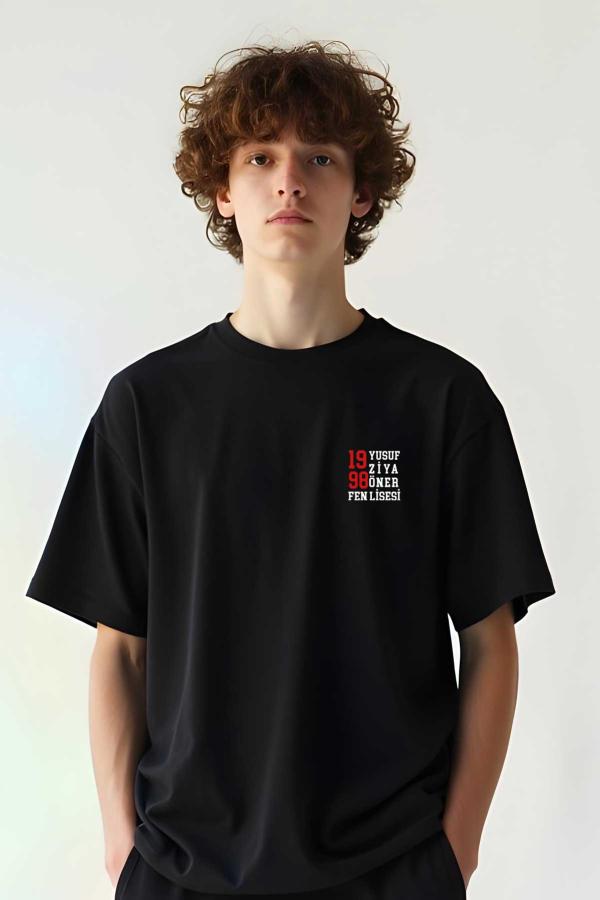 Yusuf Ziya Öner Fen Lisesi 1998 Siyah Sıfır Yaka Tişört