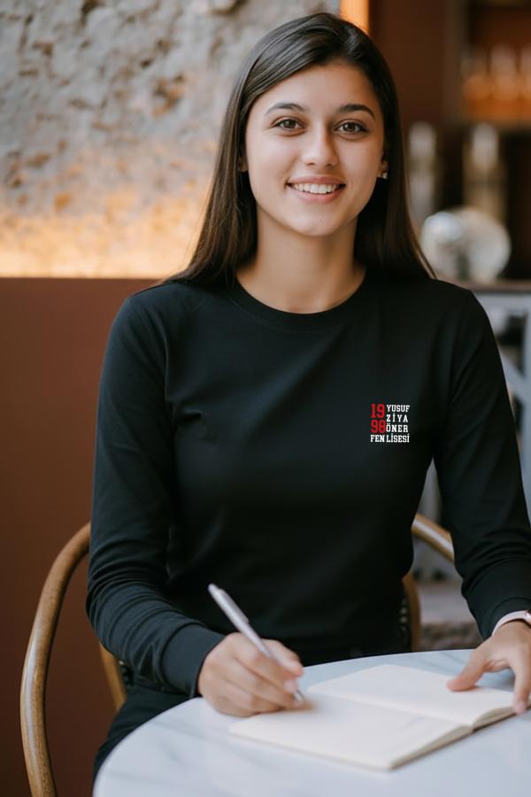 Yusuf Ziya Öner Fen Lisesi 1998 Siyah Uzun Kollu Tişört